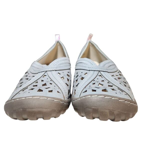 Jambu Pecan Loafer Flat Denim Leather Sneakers Blue Slip On Perforated Shoes 8 W - Picture 10 of 16